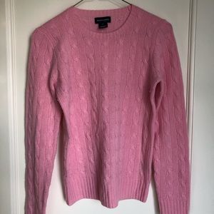 Ralph Lauren cashmere cable knit crew neck sweater